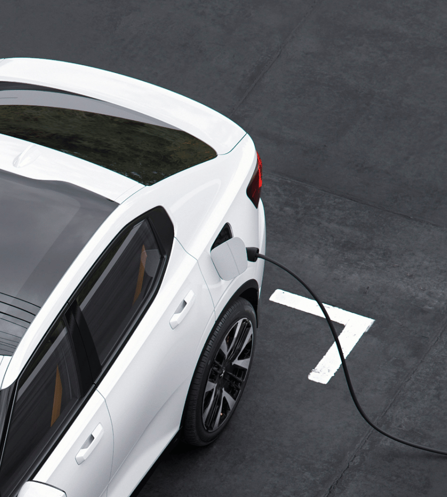 Polestar 2 charging with the charging cable