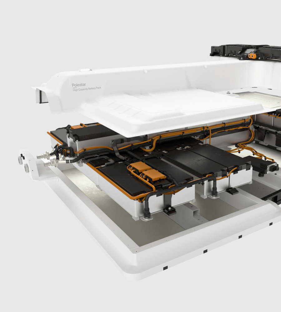 Detailed illustration of the battery protection in the Polestar 2
