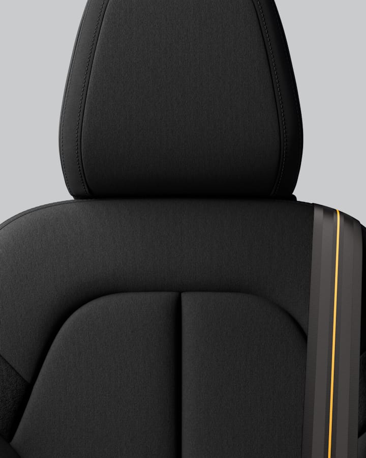 Black seatbelt with Swedish gold stripe