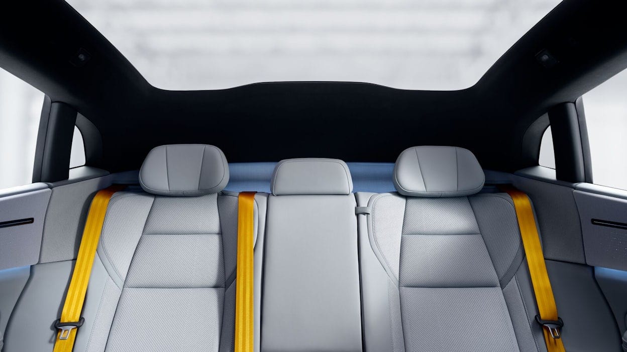 Polestar 4 rear seats.