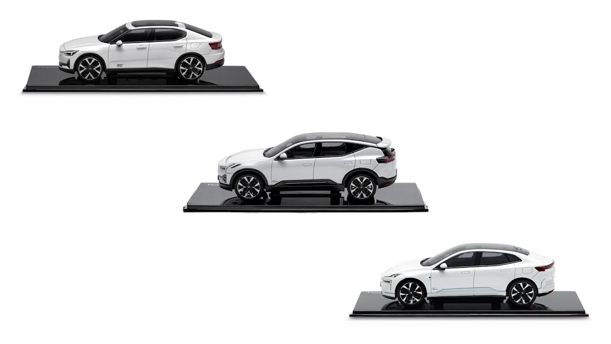 Witte schaalmodellen Polestar 2, Polestar 3, Polestar 4 te koop in de additonals shop