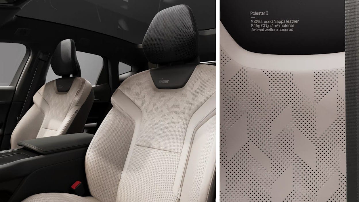 Animal welfare Nappa leather upholstery in Jupiter in Polestar 3